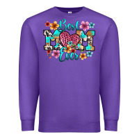Purple best mom ever Premium Sweatshirt - RanaPortraitStore