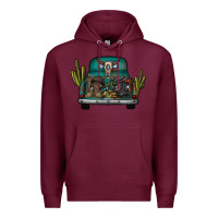 Burgundy soldier truck Premium Hoodie - CowhideDigitalArt