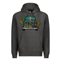 Charcoal Heather soldier truck Premium Hoodie - CowhideDigitalArt