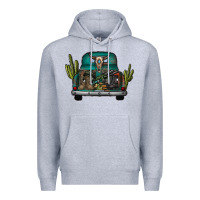 Heather Grey soldier truck Premium Hoodie - CowhideDigitalArt