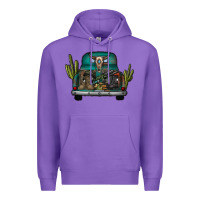 Purple soldier truck Premium Hoodie - CowhideDigitalArt