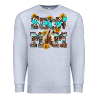 Heather Grey show mom horse Premium Sweatshirt - RanaPortraitStore
