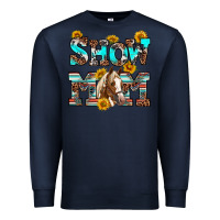 Navy show mom horse Premium Sweatshirt - RanaPortraitStore