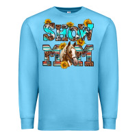Ocean Blue show mom horse Premium Sweatshirt - RanaPortraitStore