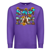 Purple show mom horse Premium Sweatshirt - RanaPortraitStore