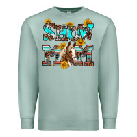 Seafoam show mom horse Premium Sweatshirt - RanaPortraitStore
