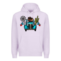 Lilac texas truck Premium Hoodie - CowhideDigitalArt