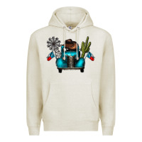 Oatmeal Heather texas truck Premium Hoodie - CowhideDigitalArt