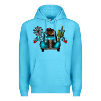Ocean Blue texas truck Premium Hoodie - CowhideDigitalArt
