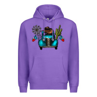 Purple texas truck Premium Hoodie - CowhideDigitalArt