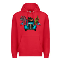 Red texas truck Premium Hoodie - CowhideDigitalArt