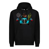 Black texas truck Premium Hoodie - CowhideDigitalArt