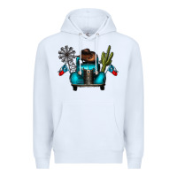 White texas truck Premium Hoodie - CowhideDigitalArt