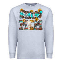Heather Grey show mom goat Premium Sweatshirt - RanaPortraitStore