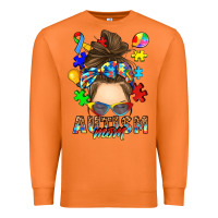 Carrot messy bun autism mom Premium Sweatshirt - RanaPortraitStore