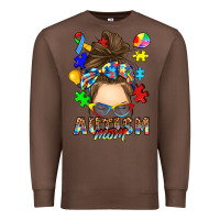 Chestnut messy bun autism mom Premium Sweatshirt - RanaPortraitStore