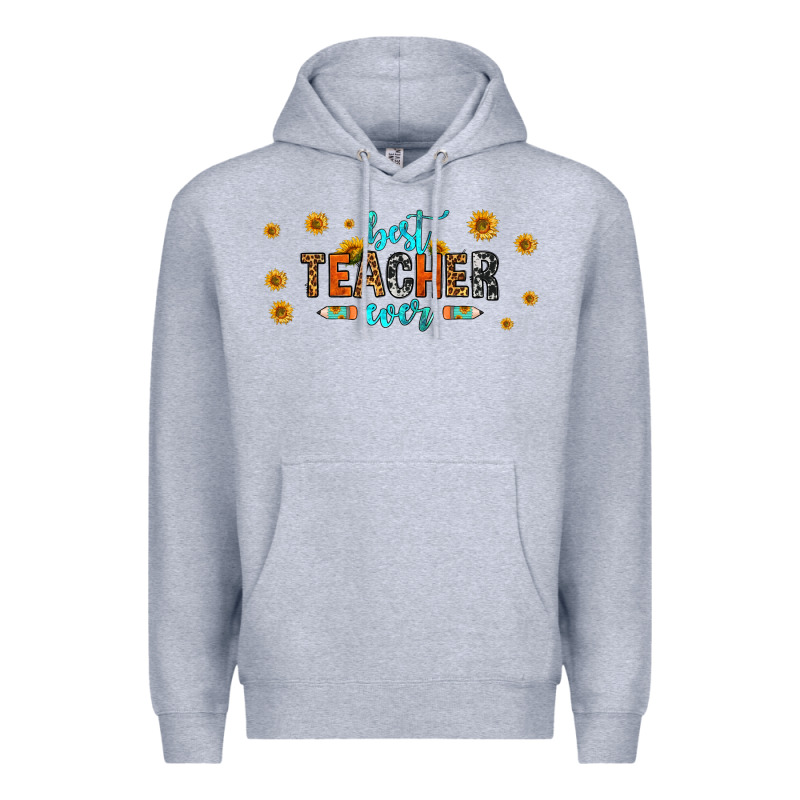 Best Teacher Ever 16oz Libbey Glass Premium Hoodie by HRA Design Shop | Teevron