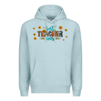 Blue Mist best teacher ever 16oz libbey glass Premium Hoodie - HRA Design Shop