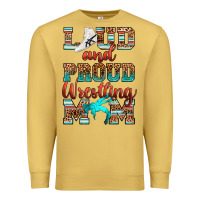 Antique Gold loud and proud wrestling mom Premium Sweatshirt - RanaPortraitStore