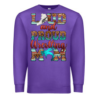 Purple loud and proud wrestling mom Premium Sweatshirt - RanaPortraitStore