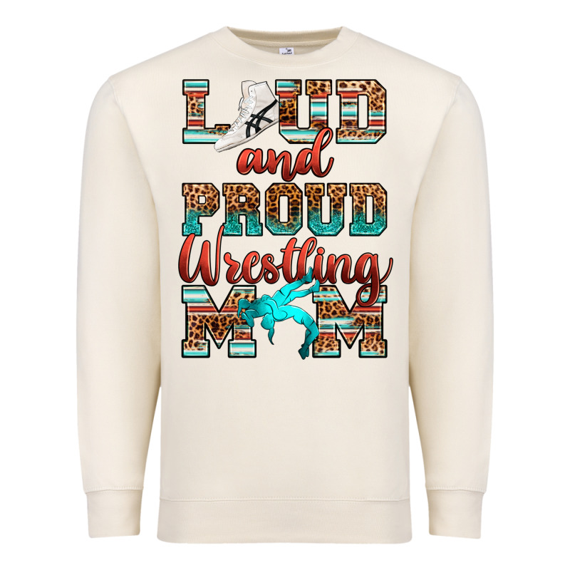 Loud And Proud Wrestling Mom Premium Sweatshirt by RanaPortraitStore | Teevron