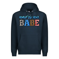 Navy american babe Premium Hoodie - HRA Design Shop