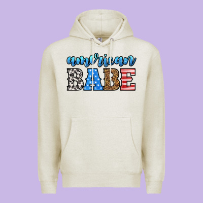 American Babe Premium Hoodie Designed By Hra Design Shop