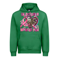Emerald western leopard  in october we wear pink heart Urban Hoodie - AdoDesignShop
