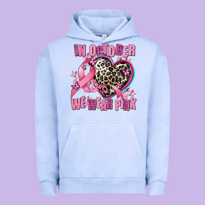 Western Leopard  In October We Wear Pink Heart Urban Hoodie Designed By Adodesignshop