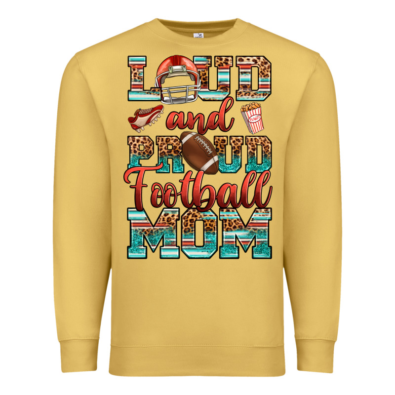 Loud And Proud Football Mom Premium Sweatshirt by RanaPortraitStore | Teevron