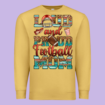 Premium Sweatshirt loud and proud football mom