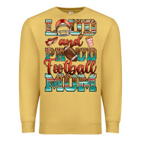 Antique Gold loud and proud football mom Premium Sweatshirt - RanaPortraitStore