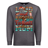 Charcoal Heather loud and proud football mom Premium Sweatshirt - RanaPortraitStore