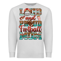 Dove Grey loud and proud football mom Premium Sweatshirt - RanaPortraitStore