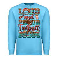Ocean Blue loud and proud football mom Premium Sweatshirt - RanaPortraitStore
