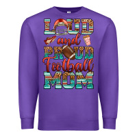 Purple loud and proud football mom Premium Sweatshirt - RanaPortraitStore