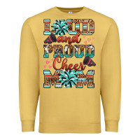 Antique Gold loud and proud cheer mom Premium Sweatshirt - RanaPortraitStore