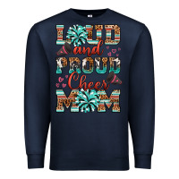 Navy loud and proud cheer mom Premium Sweatshirt - RanaPortraitStore