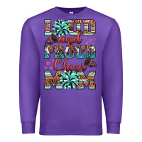 Purple loud and proud cheer mom Premium Sweatshirt - RanaPortraitStore