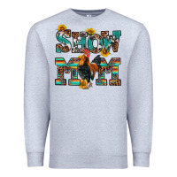 Heather Grey show mom rooster Premium Sweatshirt - RanaPortraitStore