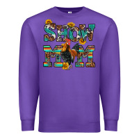 Purple show mom rooster Premium Sweatshirt - RanaPortraitStore