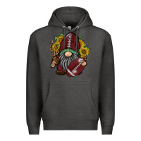 Charcoal Heather football gnome Premium Hoodie - RacoonDesign