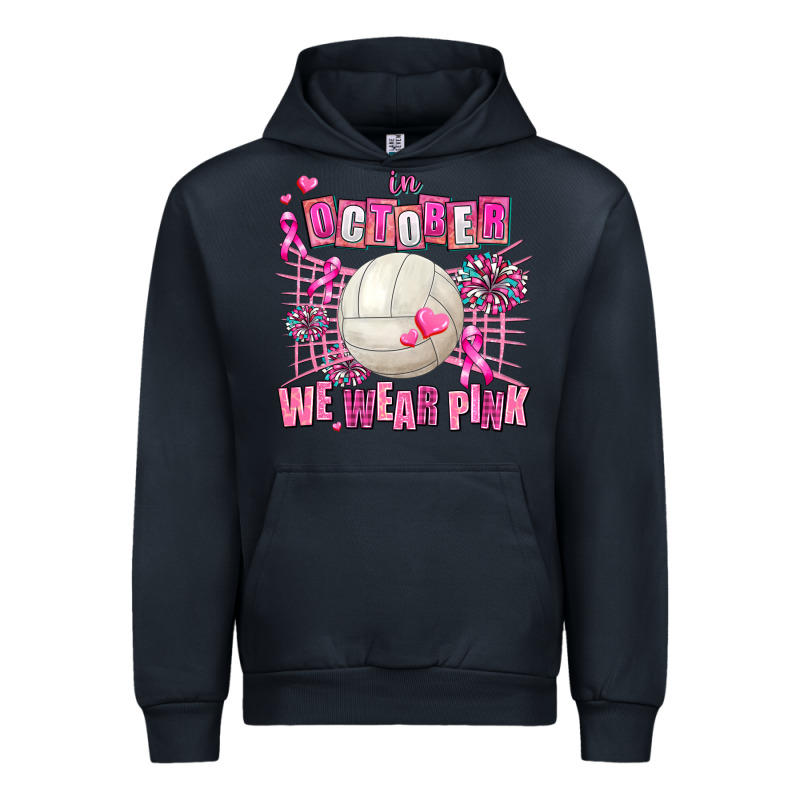 In October We Wear Pink Volleyball Urban Hoodie by AdoDesignShop | Teevron