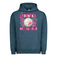 Pigment Midnight Navy in october we wear pink volleyball Urban Hoodie - AdoDesignShop