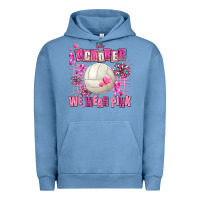 Pigment Pebble Blue in october we wear pink volleyball Urban Hoodie - AdoDesignShop