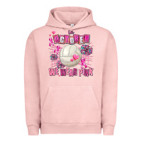 Pigment Salmon in october we wear pink volleyball Urban Hoodie - AdoDesignShop