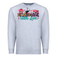 Heather Grey handmade with love Premium Sweatshirt - RanaPortraitStore