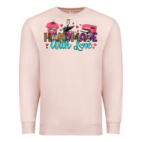 Pale Pink handmade with love Premium Sweatshirt - RanaPortraitStore