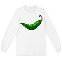 White jalapeño Long Sleeve Tee - BarkalooDesign