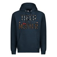 Navy tired as a mother Premium Hoodie - CowhideDigitalArt
